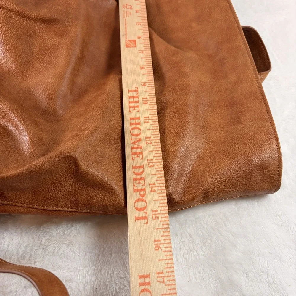 Thirty-One High Street Backpack Caramel Distressed Pebble Bag Tote Vegan Leather